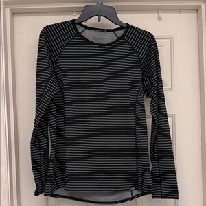 Patagonia Black and White Striped Capilene Baselayer